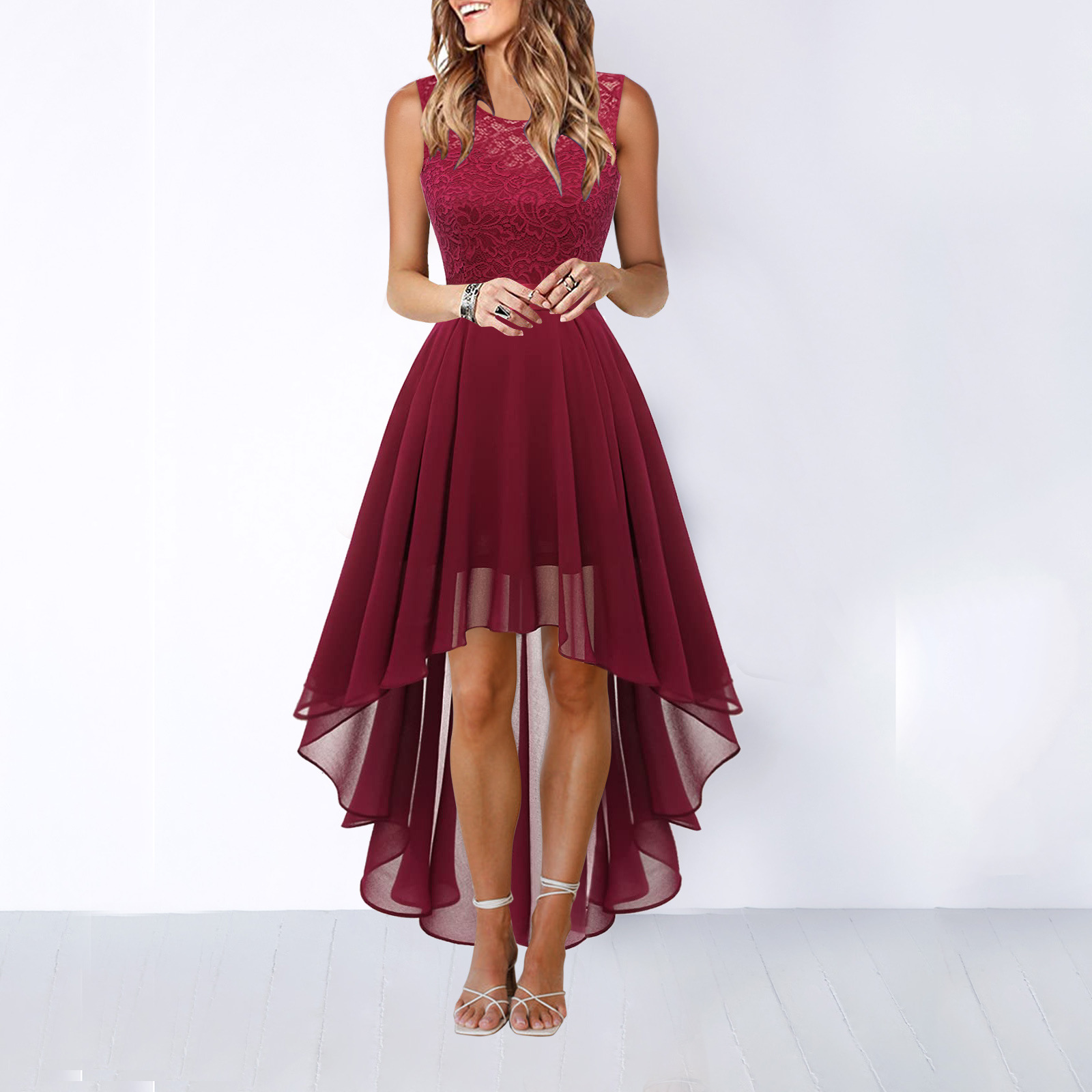 Elegant High-Low Women's Dress with Flattering Silhouette | Perfect for Formal Events and Weddings 3
