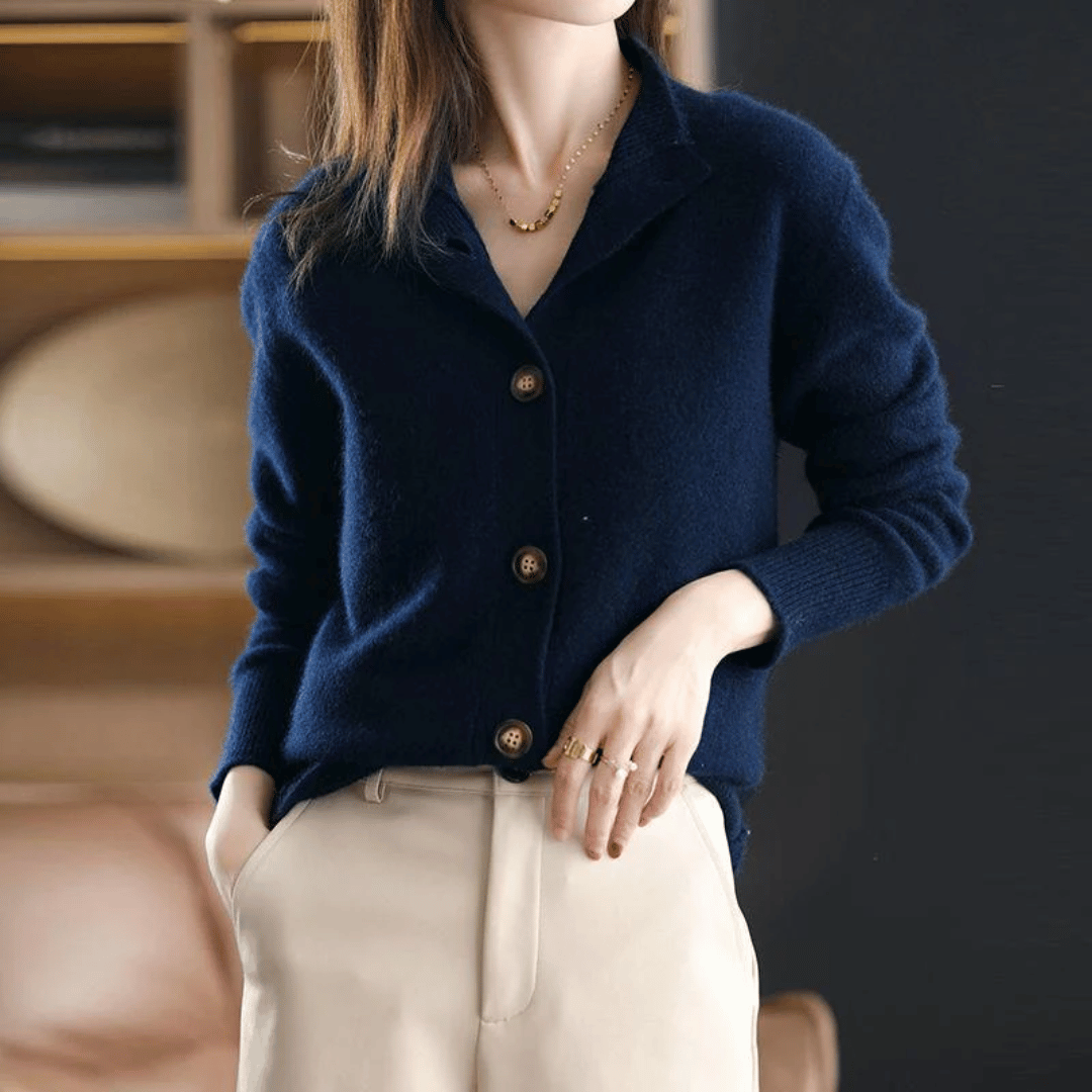 Elegant Knit Cardigan | Women's Cardigan Sweater with Button-Front Closure | Stylish Layering for Cool Weather 1