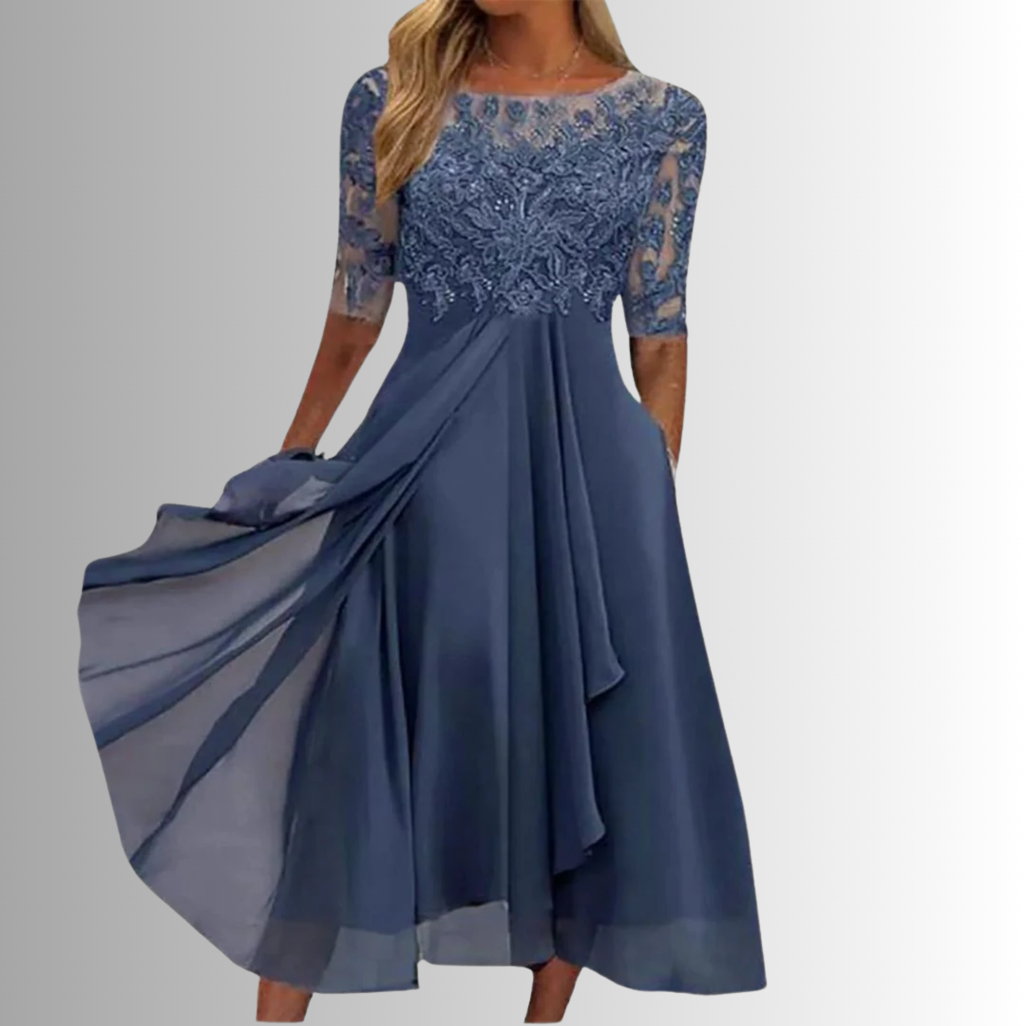 Elegant Lace Dress | Women's Wedding Guest Dress with Breathable Fabric | Flattering Fit for Summer Events