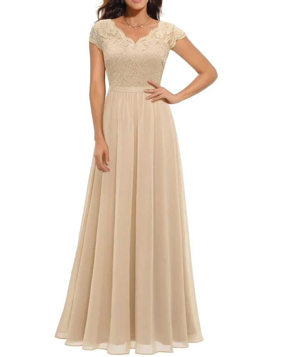 Elegant Lace Maxi Dress for Women with Flattering Bodice | Perfect for Formal Occasions
