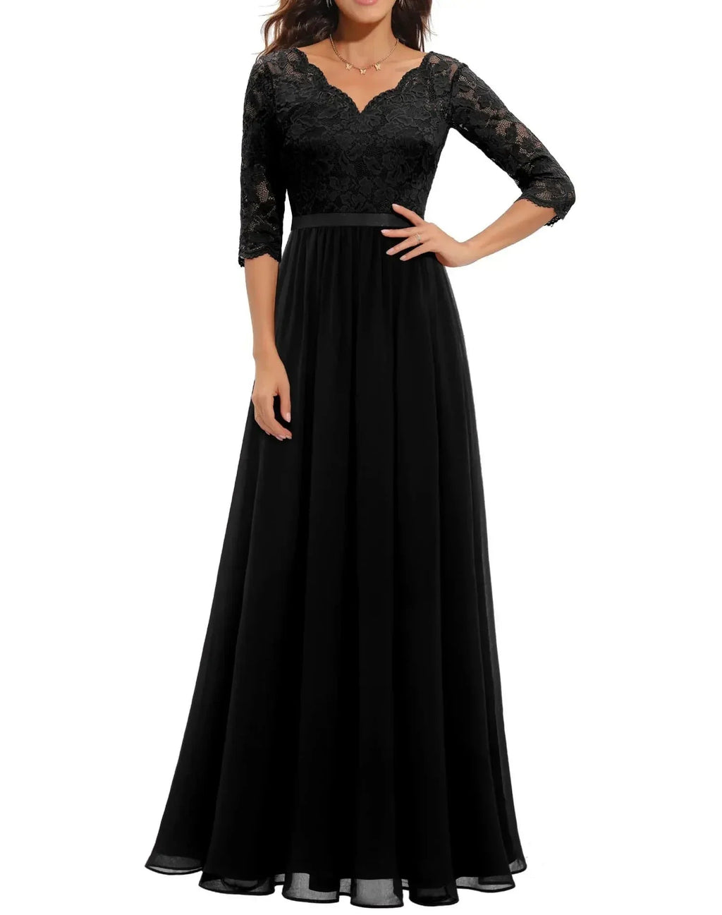 Elegant Lace Maxi Dress for Women with Flattering Bodice | Perfect for Formal Occasions