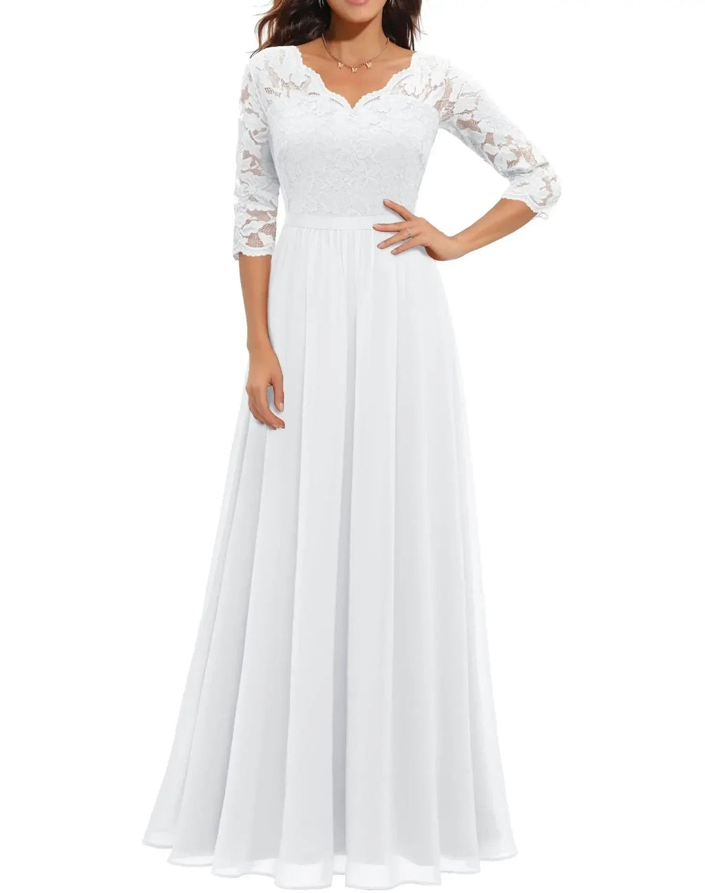 Elegant Lace Maxi Dress for Women with Flattering Bodice | Perfect for Formal Occasions