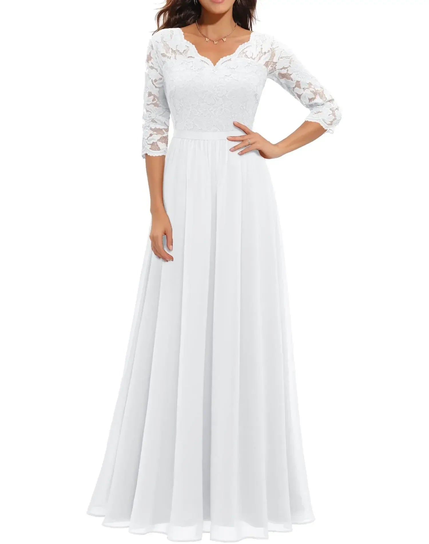 Elegant Lace Maxi Dress for Women with Flattering Bodice | Perfect for Formal Occasions