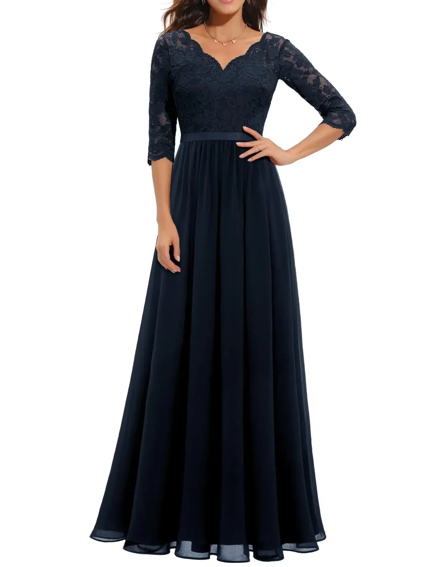 Elegant Lace Maxi Dress for Women with Flattering Bodice | Perfect for Formal Occasions