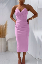 Elegant Lace Strapless Dress | Women's Wedding Guest Dress with Sculpted Silhouette for Timeless Style