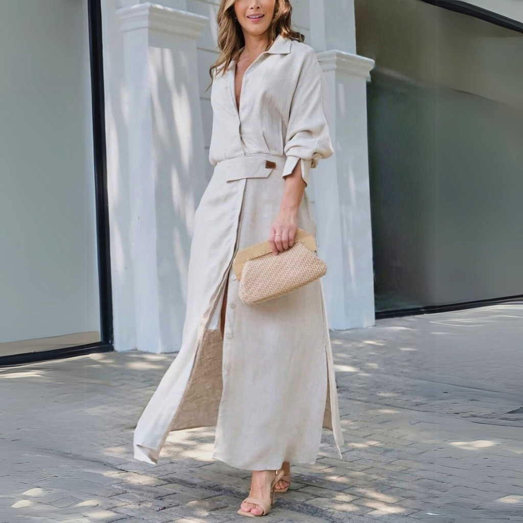 Elegant Maxi Dress | Flattering V-Neckline & Lightweight Fabric | Versatile Summer Style for Women