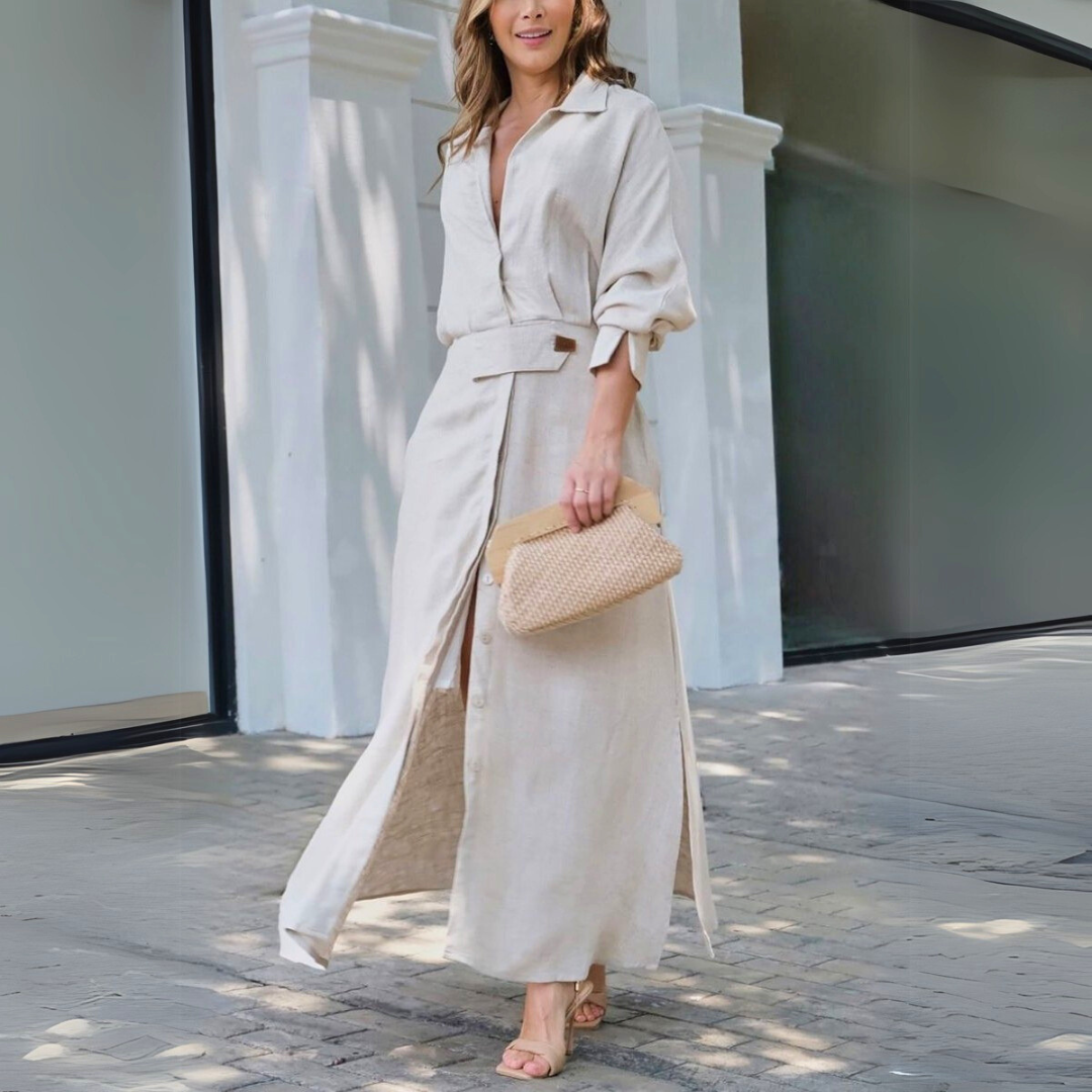 Elegant Maxi Dress | Flattering V-Neckline & Lightweight Fabric | Versatile Summer Style for Women