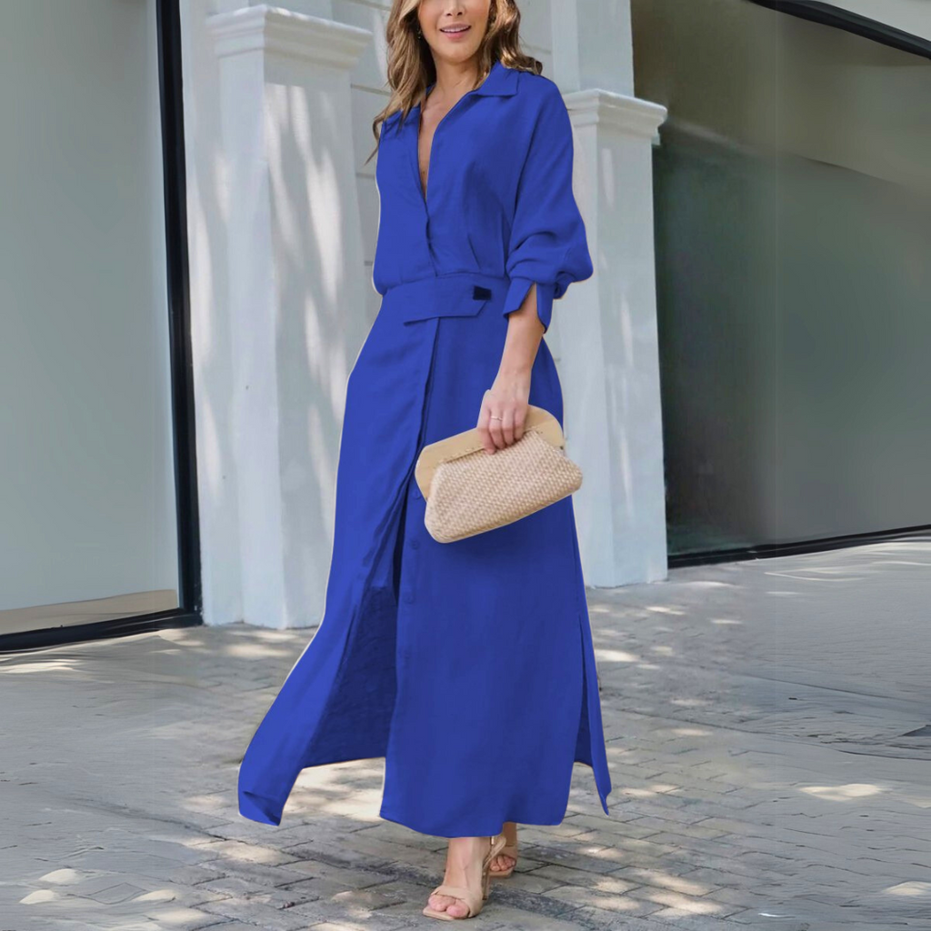Elegant Maxi Dress | Flattering V-Neckline & Lightweight Fabric | Versatile Summer Style for Women