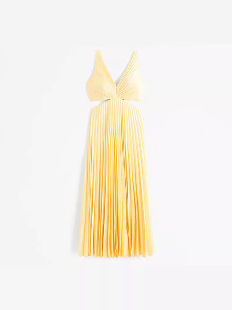 Elegant Maxi Dress | Women's V-Neck Summer Dress with Flattering Silhouette | Perfect for Weddings and Special Occasions