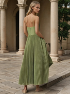 Elegant Maxi Dresses for Women with Pleated Design | Flattering Long Dress for Special Occasions