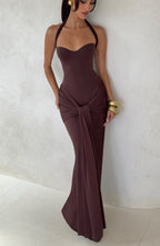 Elegant Maxi Dresses for Women with Strapless Sweetheart Design | Flattering Fit for Special Occasions