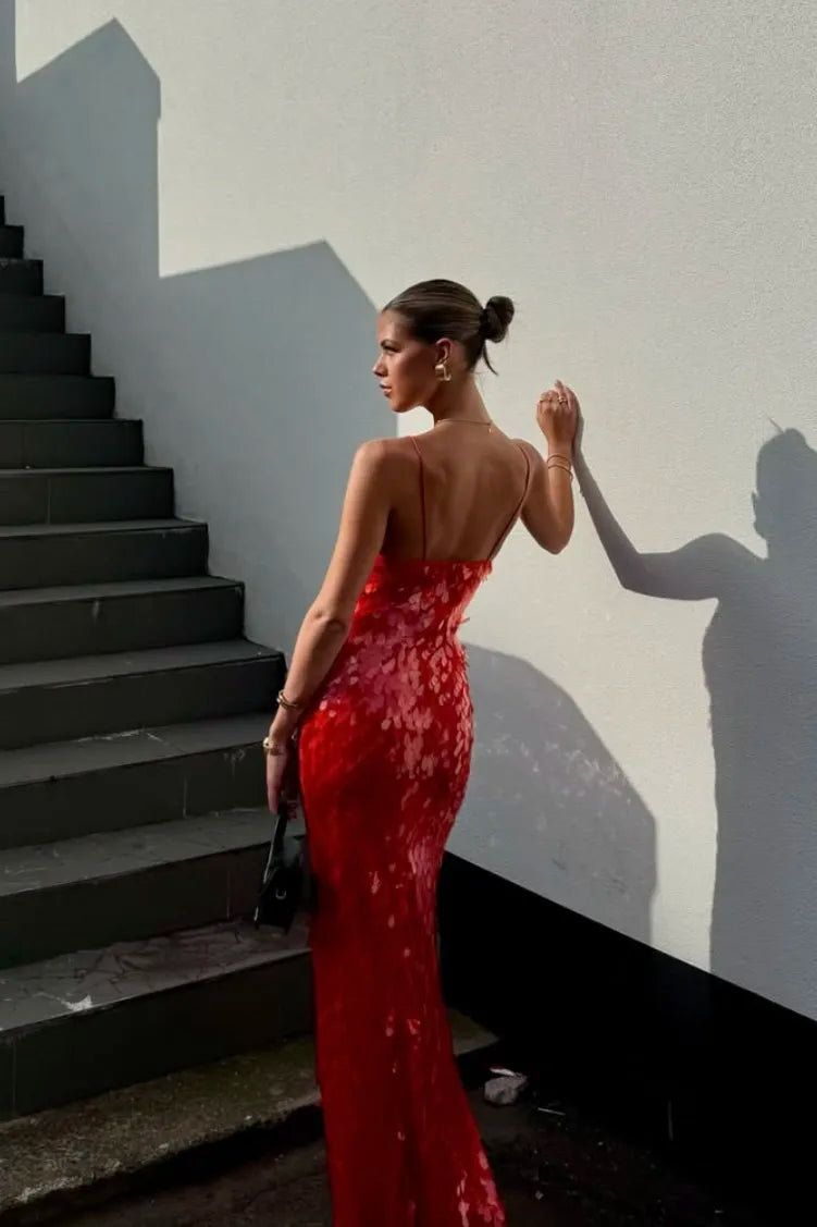 Elegant Sequin Women's Dress with Backless Design | Stunning Wedding Guest Cocktail Dress for Special Occasions