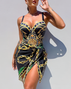 Elegant Swimwear | Women's Tummy Control One Piece Swimsuit with Push-Up Design | Flattering Beachwear for Confidence