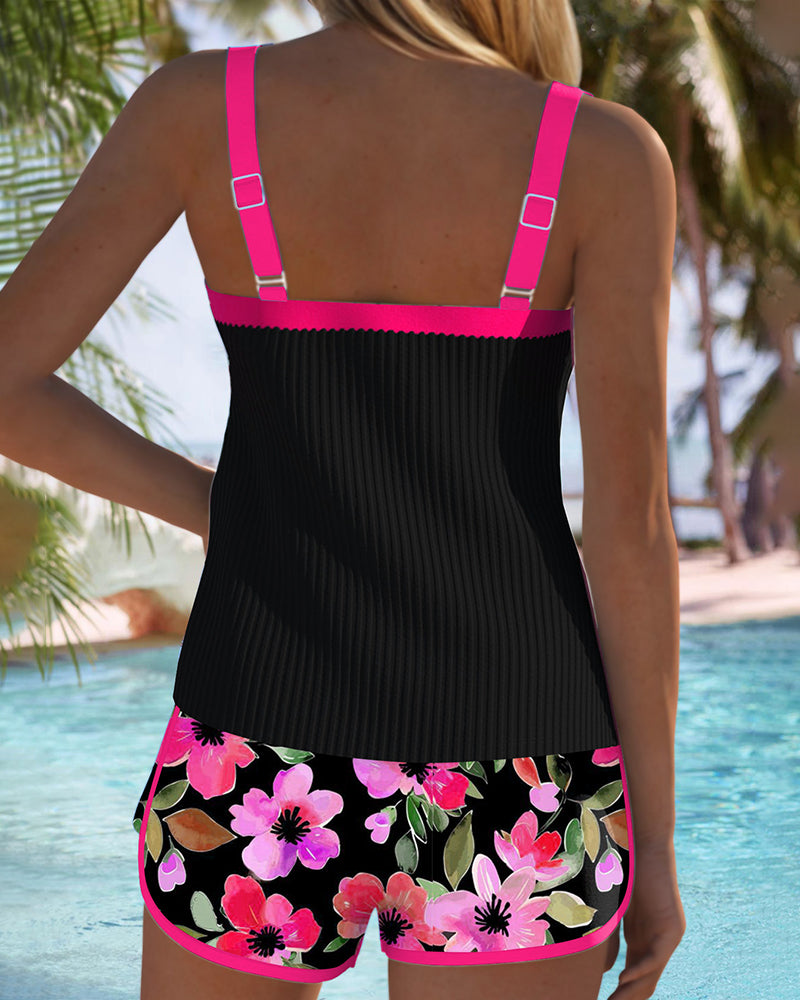 Elegant Tankini Swimsuit with Tummy Control Design | Flattering Fit for Confident Beach Days