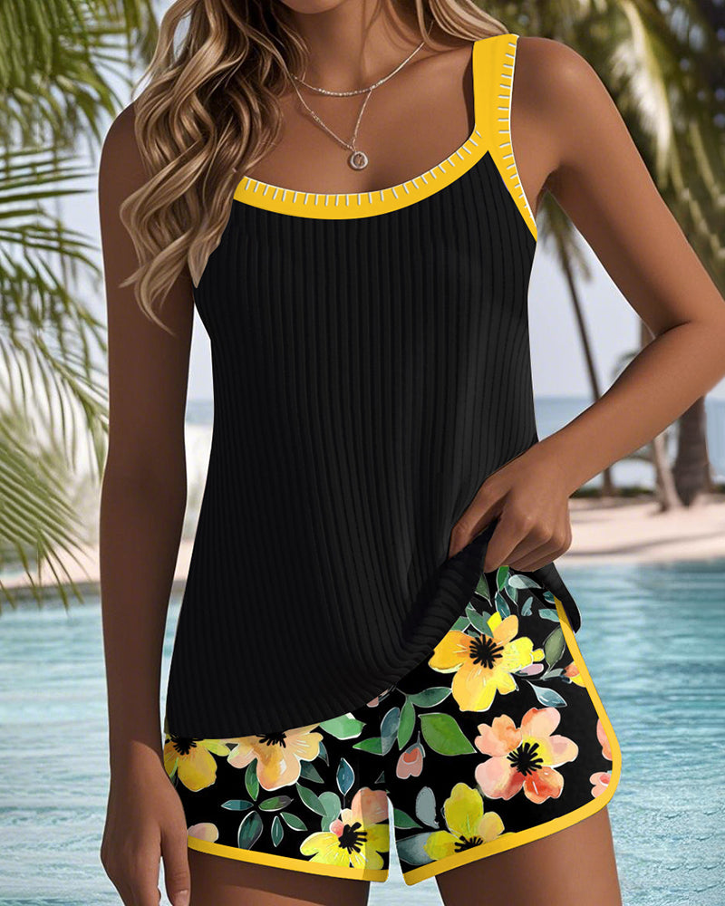 Elegant Tankini Swimsuit with Tummy Control Design | Flattering Fit for Confident Beach Days