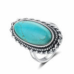 Elegant Turquoise Ring with Unique Design | Adjustable Comfort Fit for Timeless Style 0
