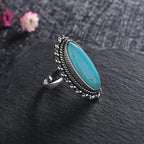 Elegant Turquoise Ring with Unique Design | Adjustable Comfort Fit for Timeless Style 2