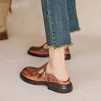 Elegant Vegan Leather Mary Jane Sandal with All-Day Comfort Sole | Classic Strap Design for Timeless Style