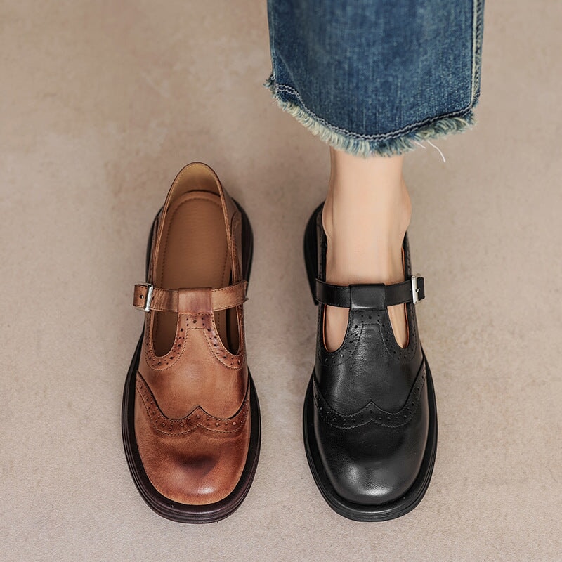 Elegant Vegan Leather Mary Jane Sandal with All-Day Comfort Sole | Classic Strap Design for Timeless Style