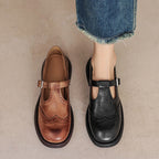 Elegant Vegan Leather Mary Jane Sandal with All-Day Comfort Sole | Classic Strap Design for Timeless Style