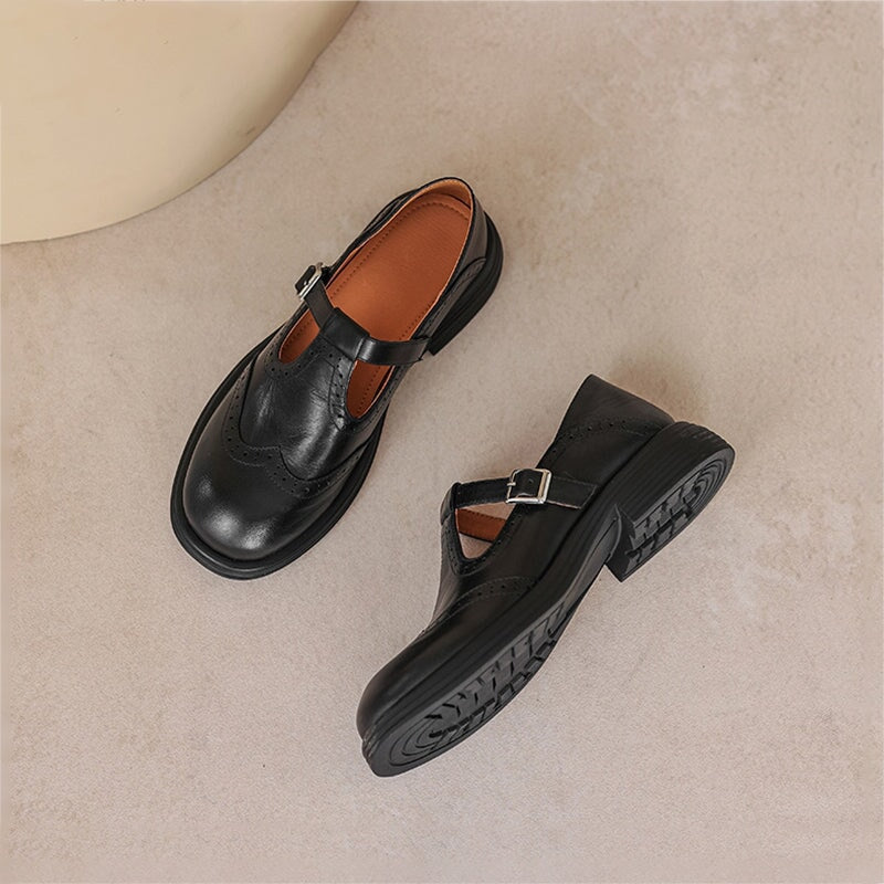 Elegant Vegan Leather Mary Jane Sandal with All-Day Comfort Sole | Classic Strap Design for Timeless Style