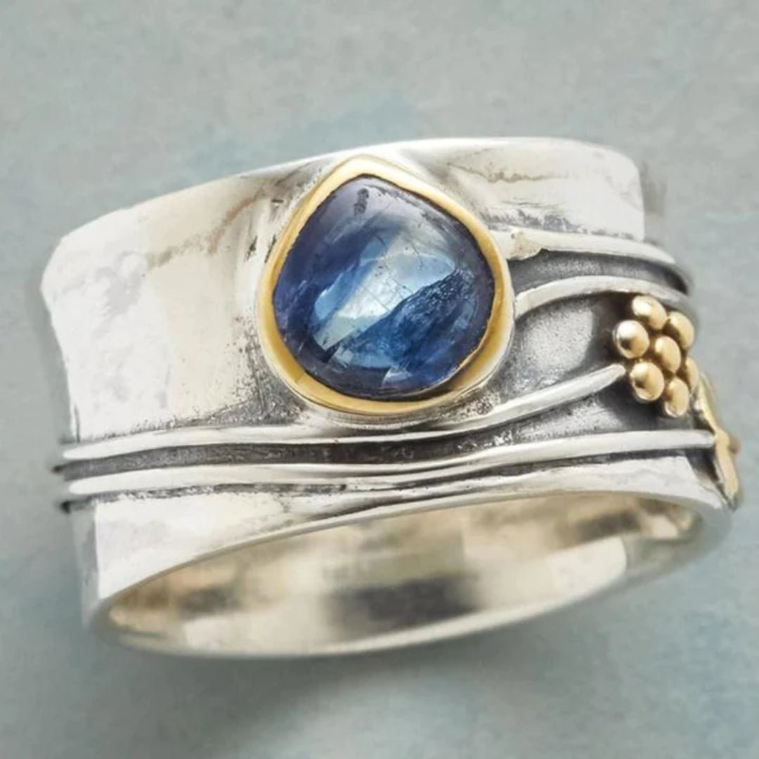 Elegant Vintage Blue Stone Ring | Timeless Design for Sophisticated Style 0