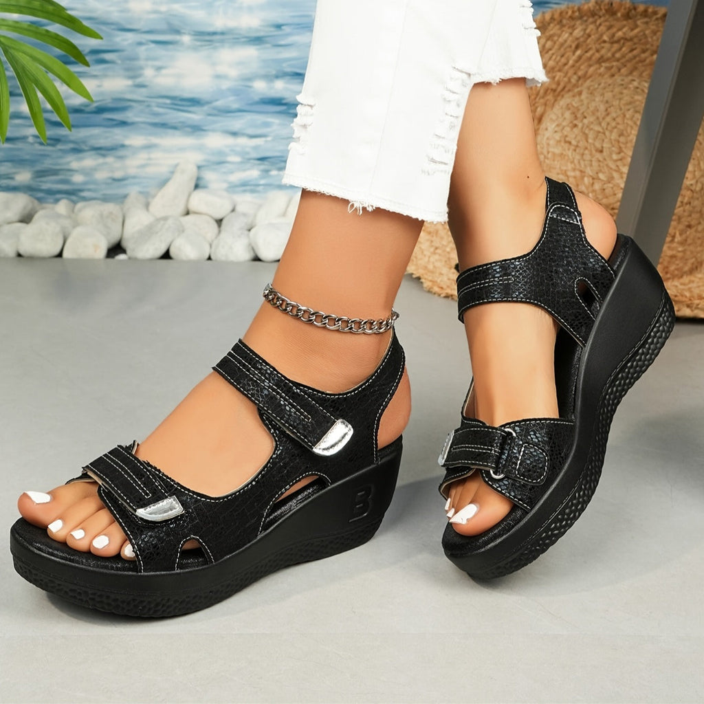 Elegant Wedge Sandals for Women with Cushioned Footbed | Stylish Comfort for All-Day Wear