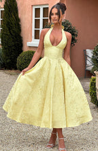 Elegant White Dress | Women's Summer Dress with Embroidered Detailing | Flattering Fit for Timeless Sophistication
