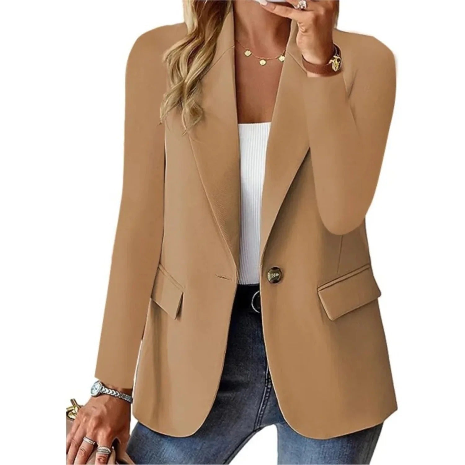 Elegant Women's Blazer Jacket with Soft Structure | Versatile White Blazer for Effortless Styling