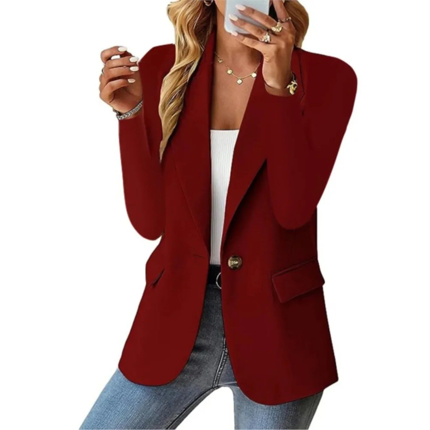 Elegant Women's Blazer Jacket with Soft Structure | Versatile White Blazer for Effortless Styling