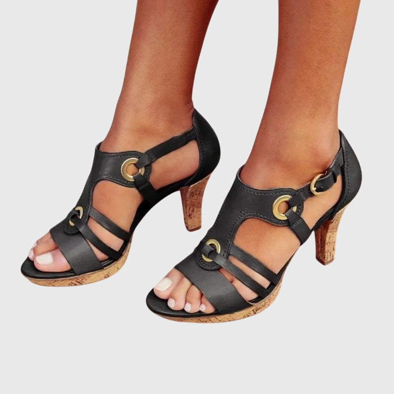 Elegant Women's Heels | Black Orthopedic Heels with Talon Stability+ | All-Day Comfort and Support