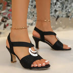 Elegant Women's Sandals with Adjustable Ankle Strap | Comfortable Elevation for All-Day Wear