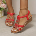 Elegant Woven Women's Sandals with Rhinestone Accents | Comfortable Summer Footwear for Stylish Outings
