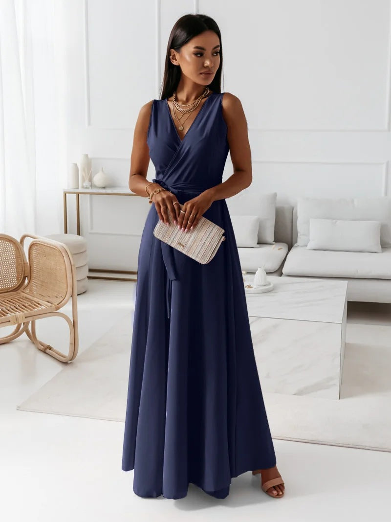 Elegant Wrap Maxi Dress for Women with Flattering Silhouette | Perfect Long Dress for Weddings and Formal Events 5