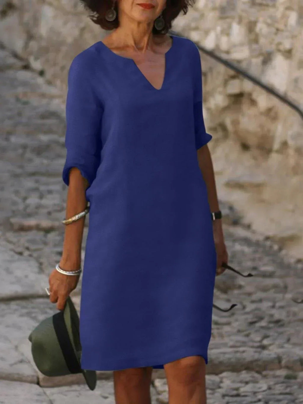 Elegant | Dresses for Women with V-Neck Design & Flattering Fit | Breathable Fabric for All-Day Comfort