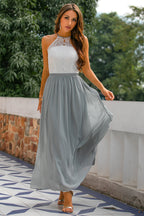 Elegant | Women's Maxi Dress with Halter Neckline | Flattering Flowing Silhouette for Special Occasions 0