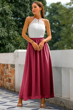 Elegant | Women's Maxi Dress with Halter Neckline | Flattering Flowing Silhouette for Special Occasions 6