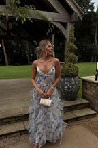 Eloise Collection | Women's Floral Maxi Dress with Cut-Outs | Elegant Summer Dress for Garden Events