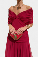Eryzziah | Women's Floral Wedding Guest Dress with V-Neckline & Pleated Waist | Flattering Fit for Summer Events