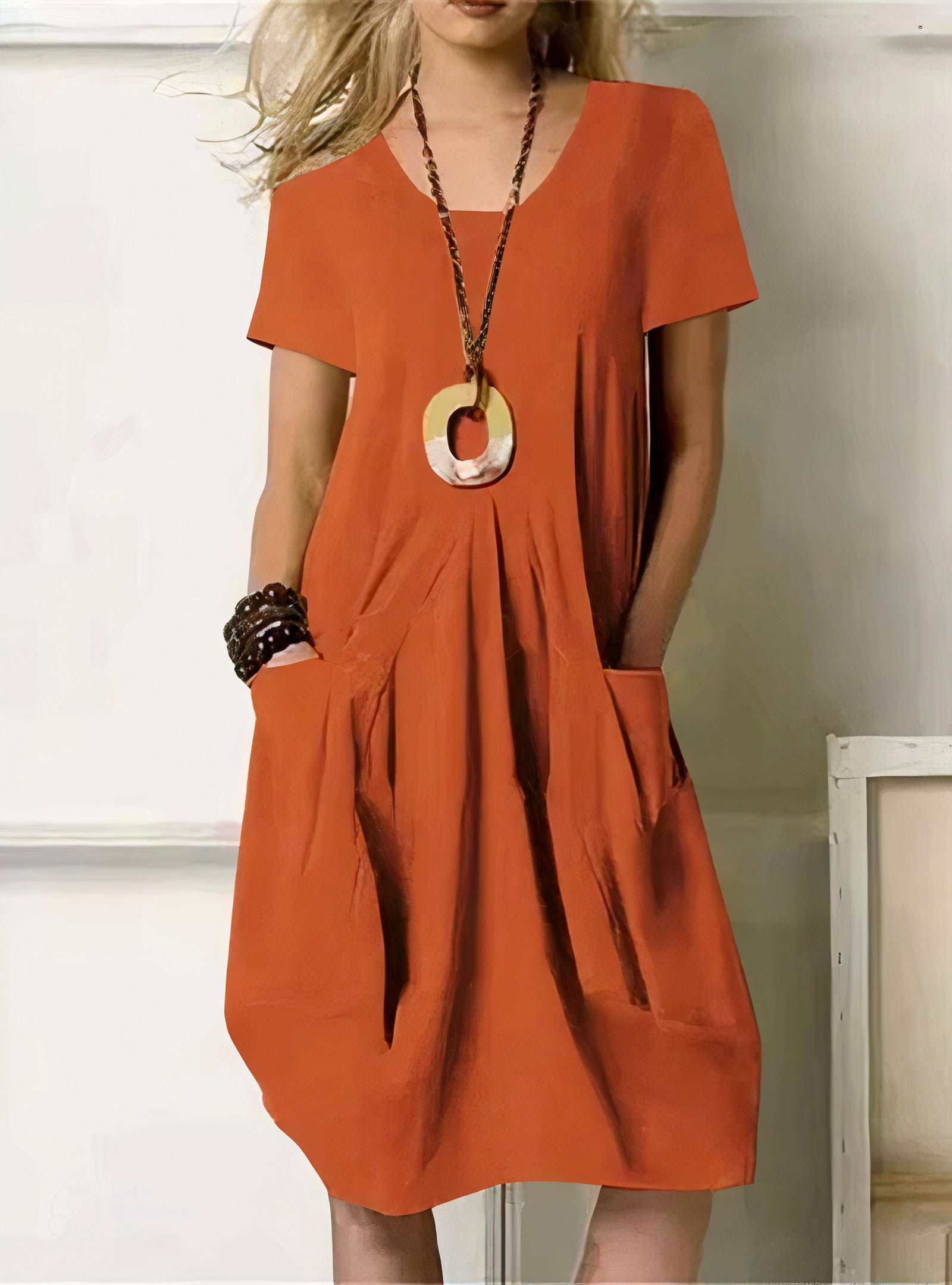 Evelyn™ | Women's Dress with Side Pockets & Relaxed Fit | Summer Elegance for Everyday Comfort