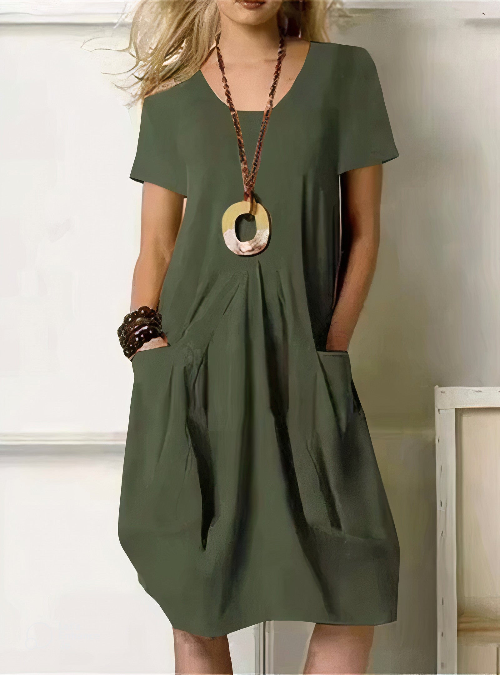 Evelyn™ | Women's Dress with Side Pockets & Relaxed Fit | Summer Elegance for Everyday Comfort