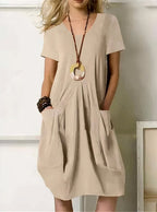 Evelyn™ | Women's Dress with Side Pockets & Relaxed Fit | Summer Elegance for Everyday Comfort