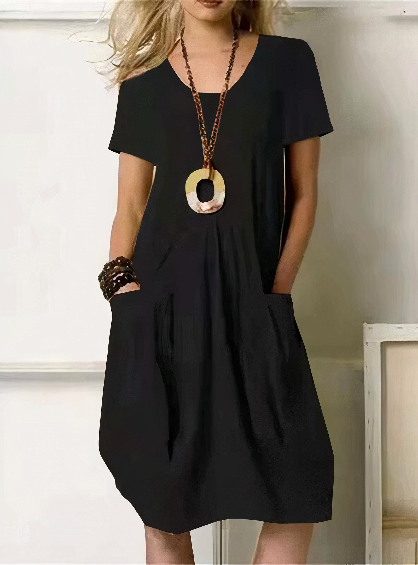 Evelyn™ | Women's Dress with Side Pockets & Relaxed Fit | Summer Elegance for Everyday Comfort