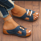 Everly Collection | Women's Sandals with Adjustable Buckle | Cushioned Footbed for All-Day Comfort