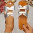 Everly Collection | Women's Sandals with Adjustable Buckle | Cushioned Footbed for All-Day Comfort
