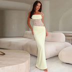 Felicia Collection | Long Black Dress with Adjustable Straps | Elegant Lace Design for Effortless Sophistication