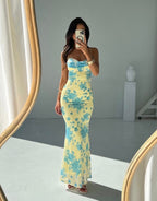Floral Maxi Dress | Women's Sleeveless Summer Dress with Breezy Comfort | Perfect for Weddings and Outdoor Events