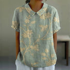 Floral Print Blouse | Women's Summer Top with Short Sleeves & Stylish Design for Warm Days 0