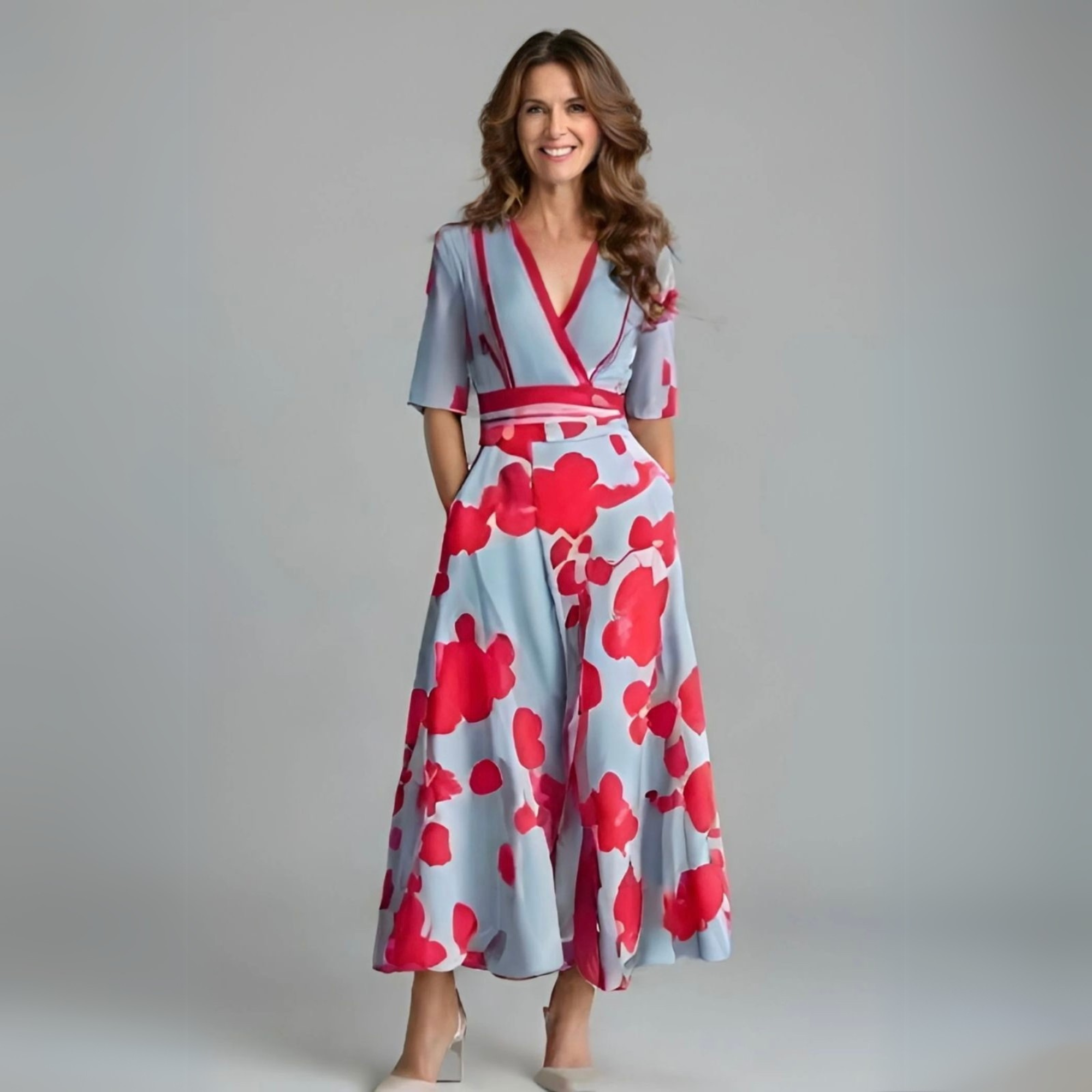 Florita | Women's Floral Wrap Dress with Flattering Fit | Elegant Summer Style for Every Occasion