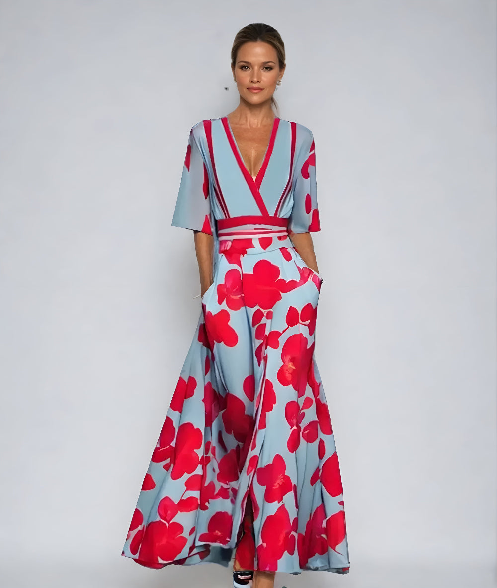 Florita | Women's Floral Wrap Dress with Flattering Fit | Elegant Summer Style for Every Occasion